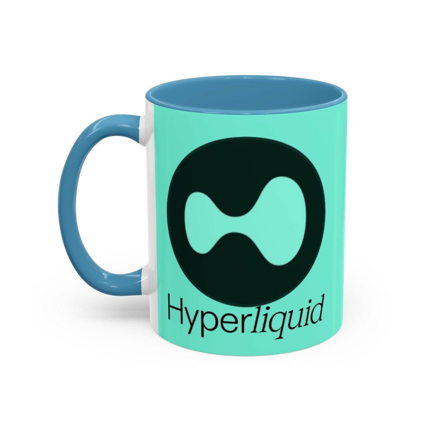 Hyperliquid Black font Light Hyperliquid Accent Mug by cypherpunkgear.com