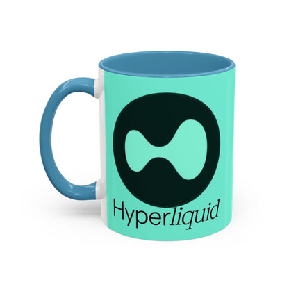 Hyperliquid Black font Light Hyperliquid Accent Mug by cypherpunkgear.com