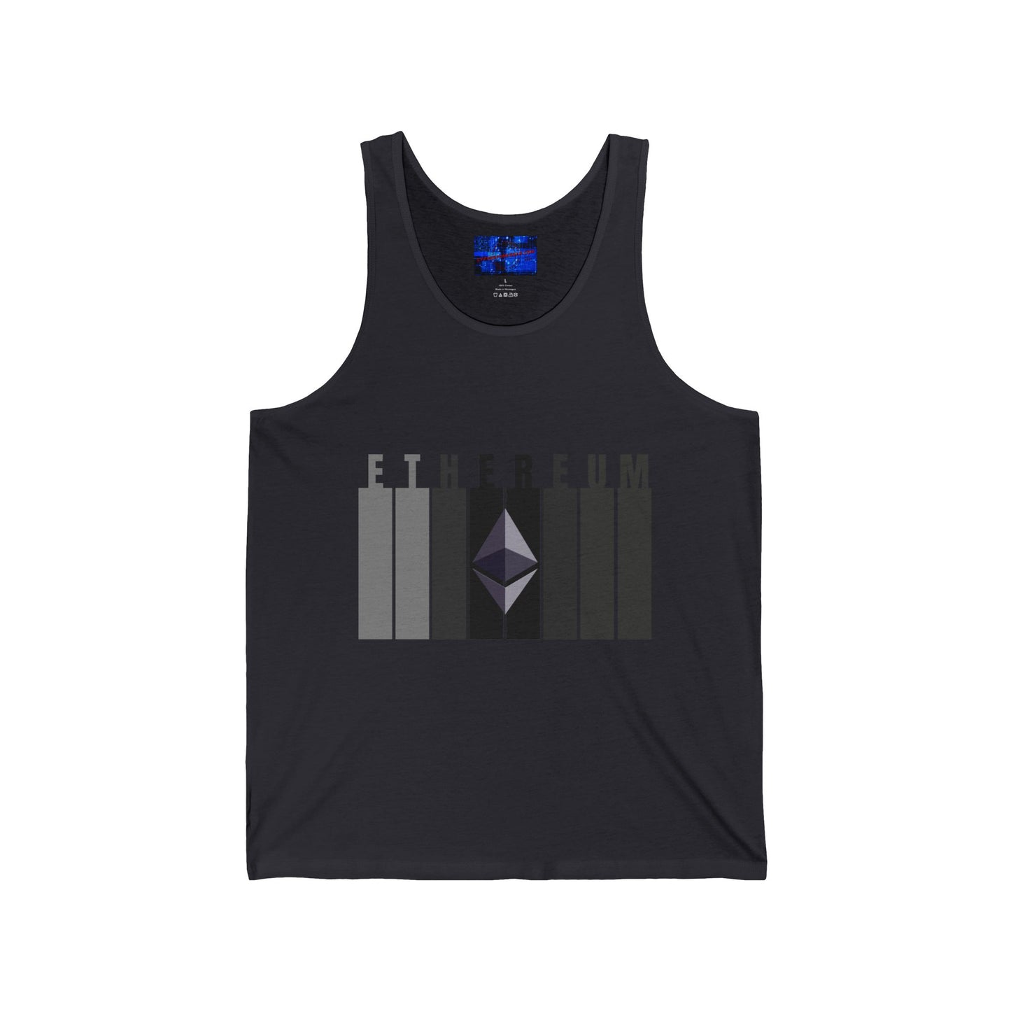 Ethereum (ETH) Unisex Jersey Tank Top by cypherpunkgear.com