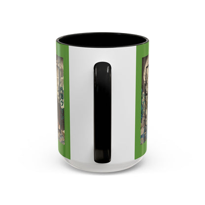 Yōkai Happy Halloween Green Accent Mug by CreepyCrafts.boo