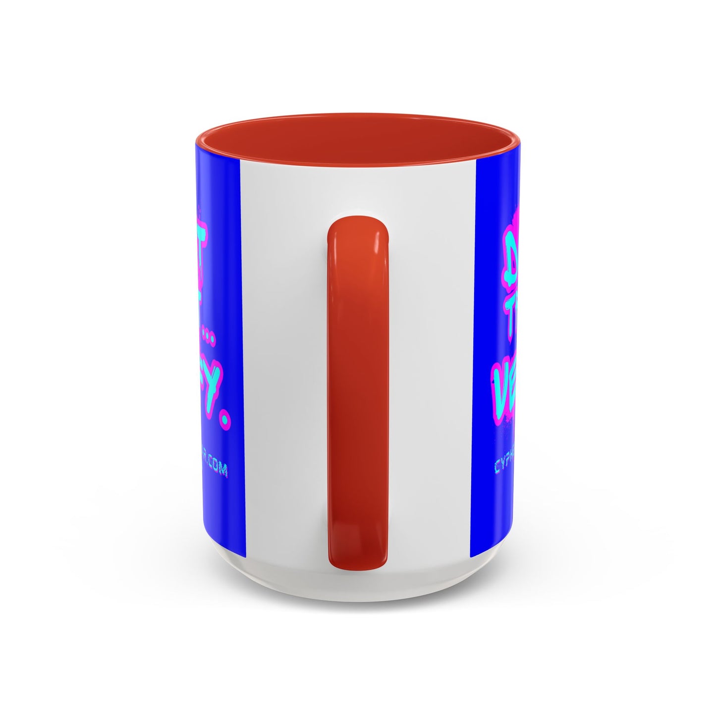 Don't Trust...Verify. Dark Blue Accent Mug by cypherpunkgear.com