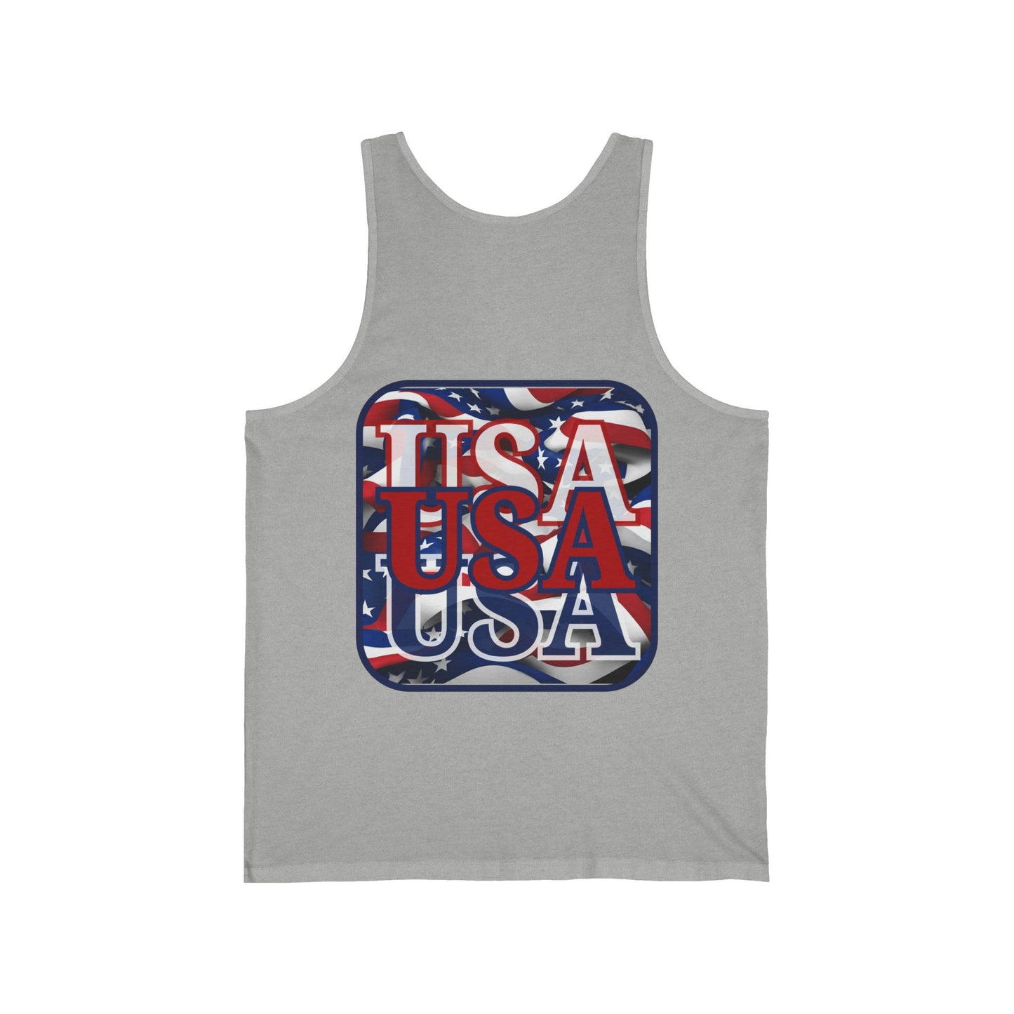 2-sided RED White and Blue USA Patriot Unisex Jersey Tank Top by cypherpunkgear