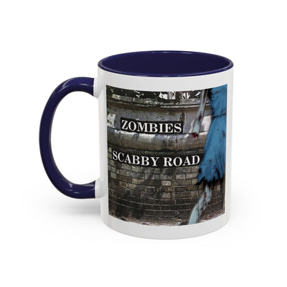 2-sided, Scabby Road White Accent Mug by CreepyCrafts.boo