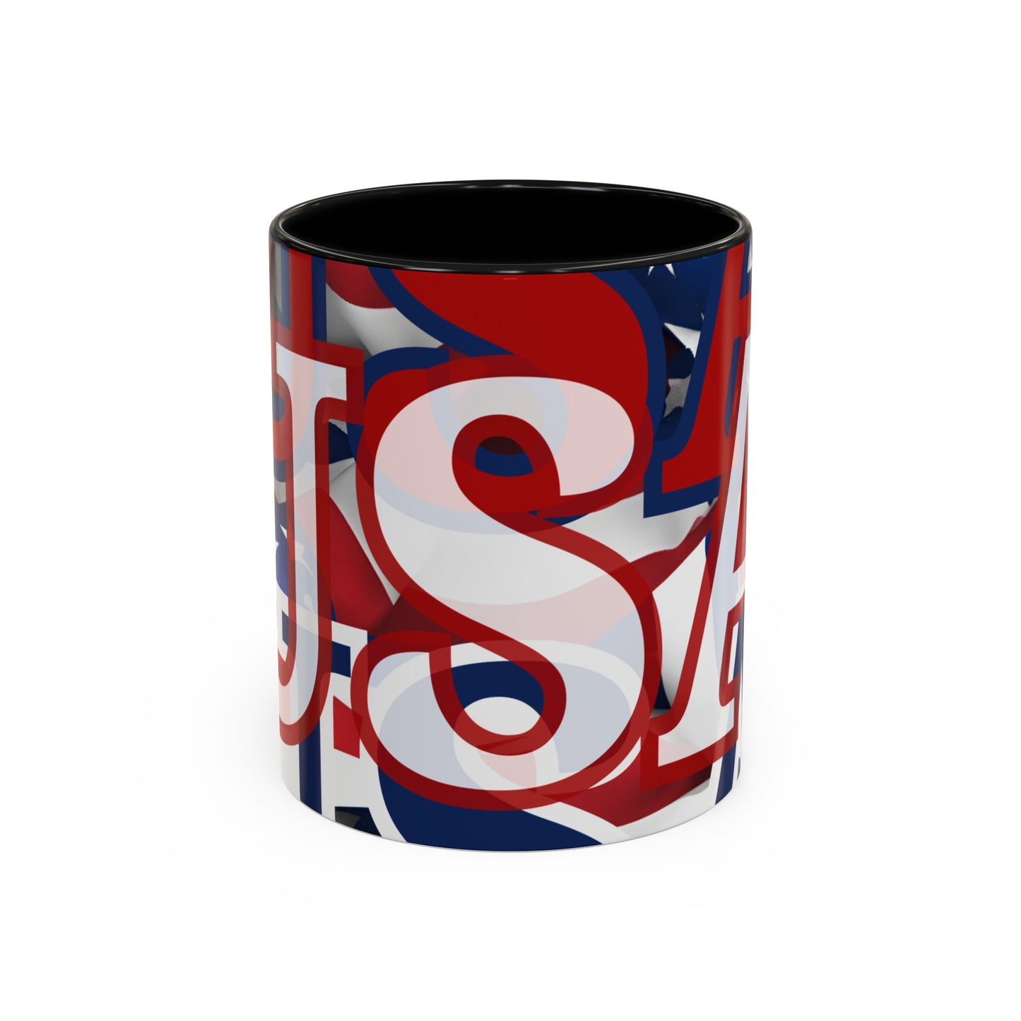 USA! USA! USA WHfont Patriot Accent Mug by cypherpunkgear