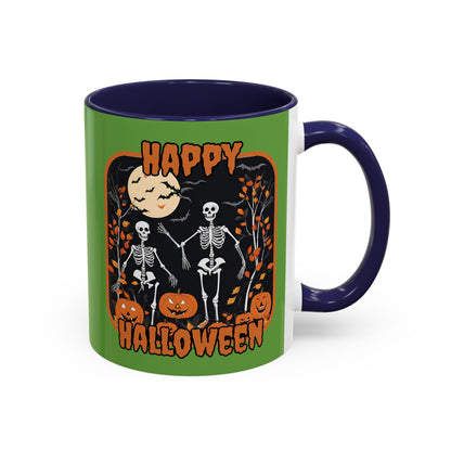 Spooktacular Skeletons of Halloween Accent Mug by cypherpunkgear