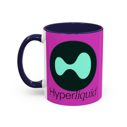 Hyperliquid Black font Pink Accent Mug by cypherpunkgear.com