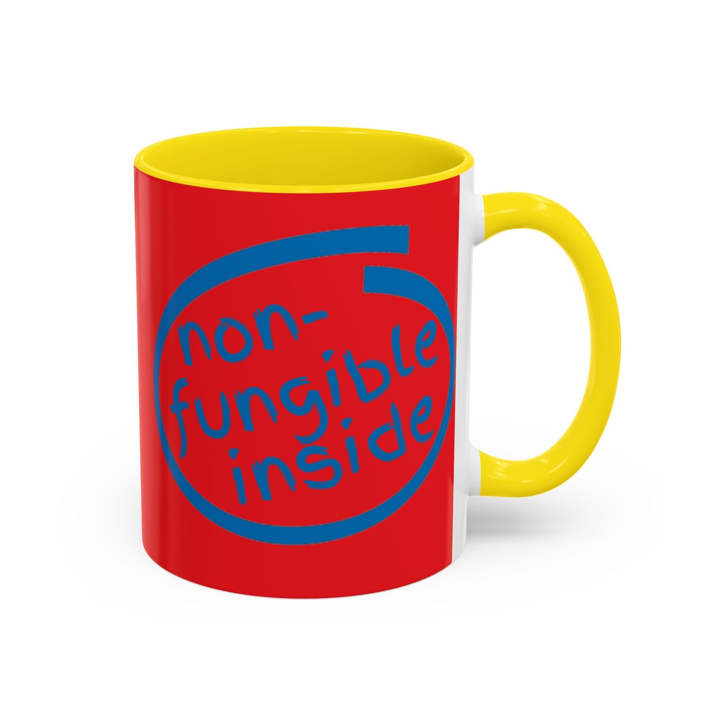 Non-Fungible Inside Red Accent Mug by cypherpunkgear.com