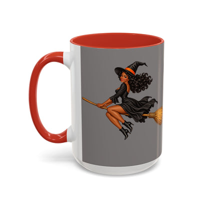 Velvet Vex Grey Accent Mug by CreepyCrafts.boo