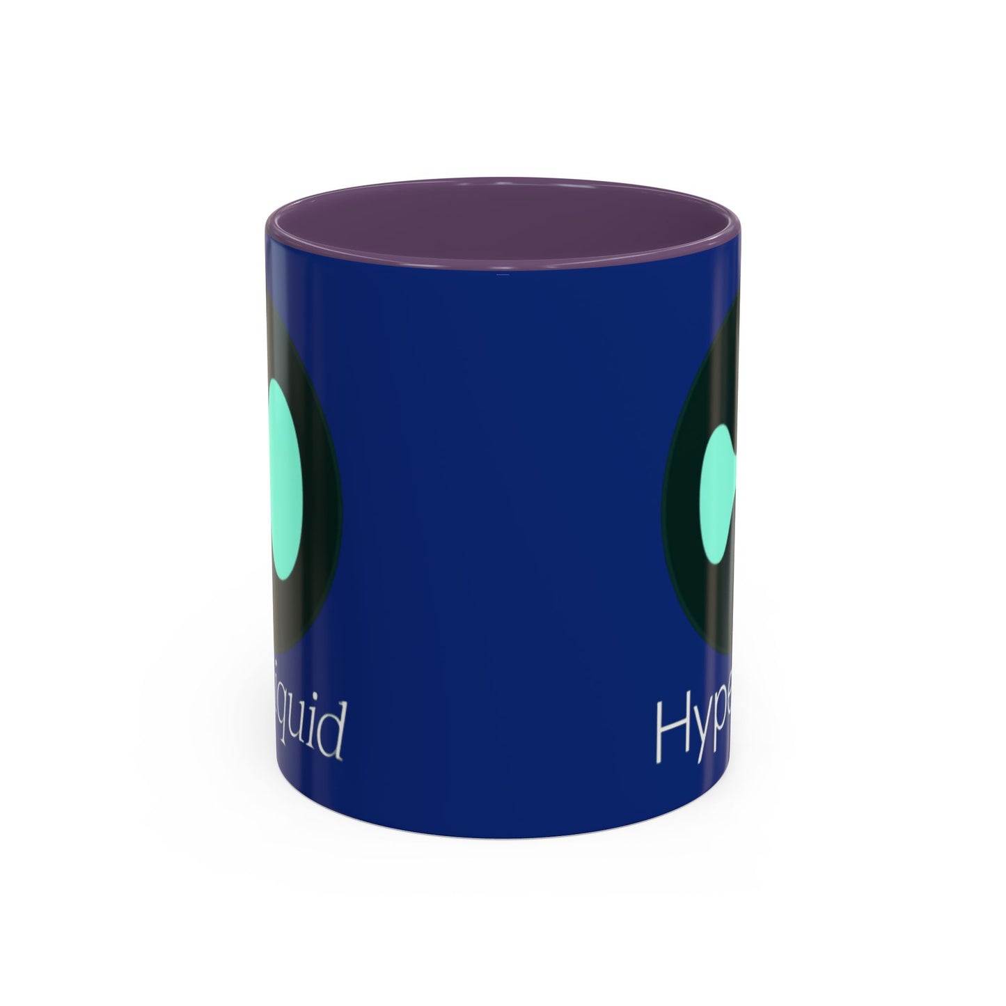 Hyperliquid White font Blue Accent Mug by cypherpunkgear.com