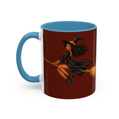 Velvet Vex Brown Accent Mug by CreepyCrafts.boo
