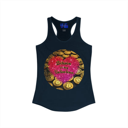 Bitcoin is My Valentine Women's Racerback Tank Top by cypherpunkgear.com