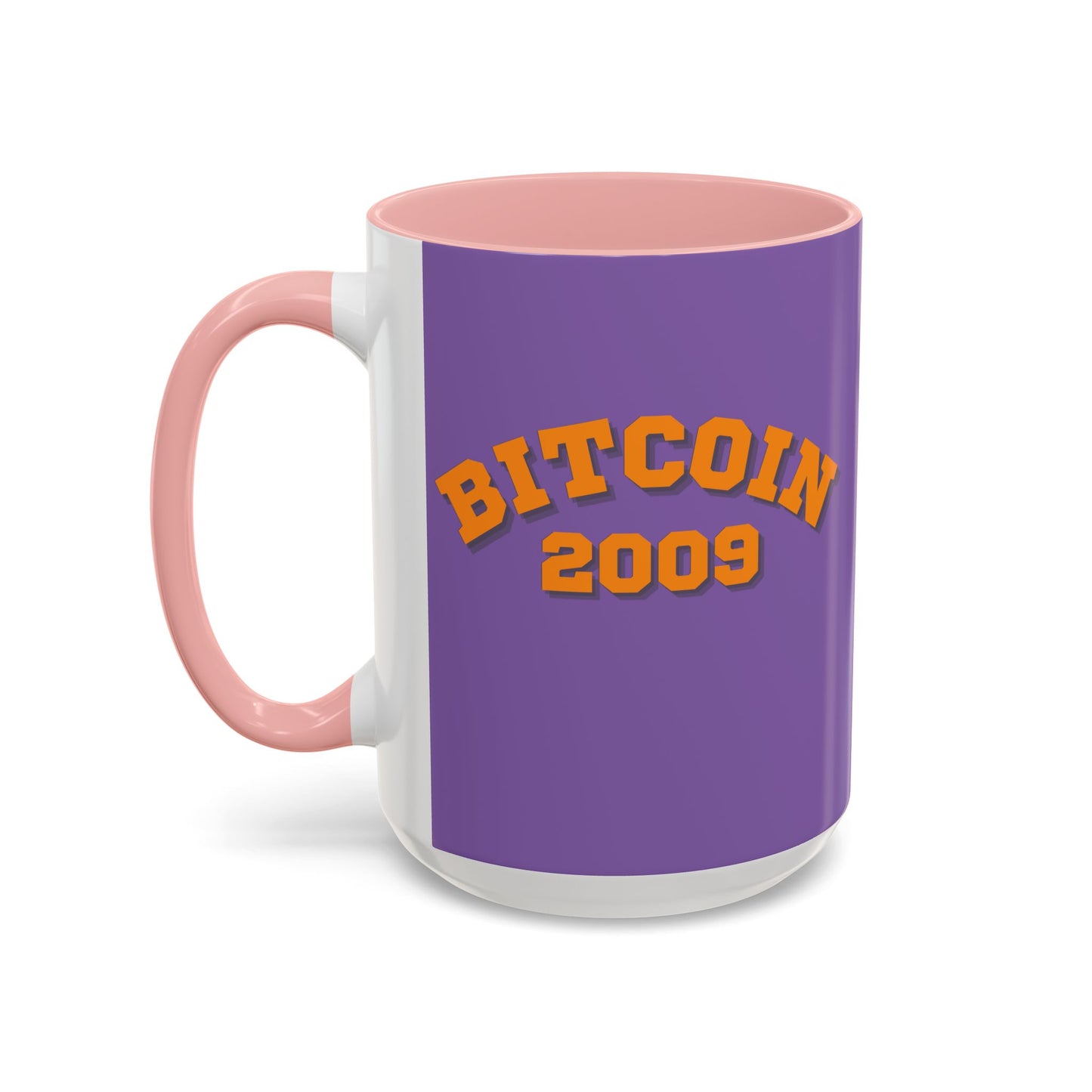 Bitcoin 2009 Light Purple Accent Mug by cypherpunkgear.com