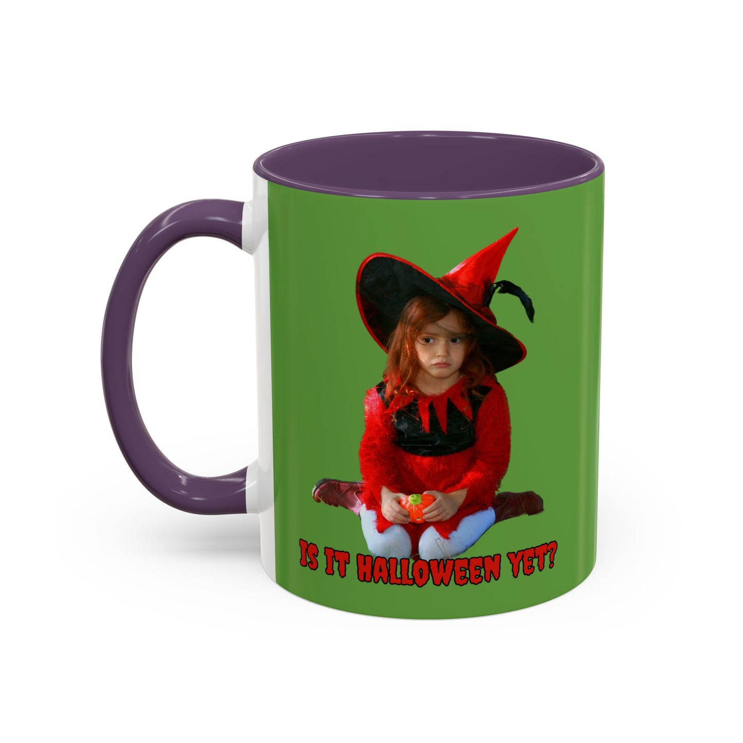 Is it Halloween yet? Green Accent Mug by CreepyCrafts.boo
