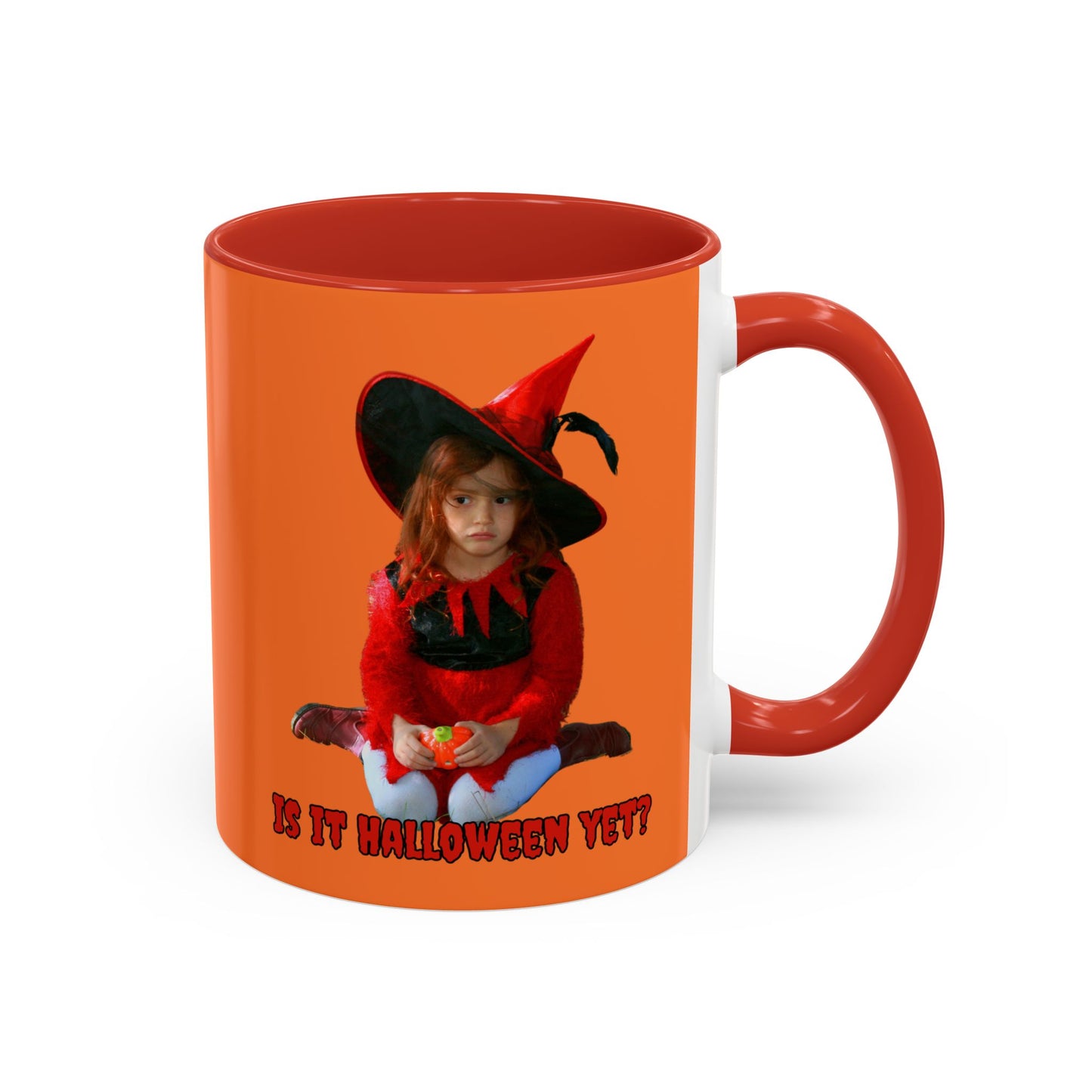 Is it Halloween yet? Orange Accent Mug by CreepyCrafts.boo