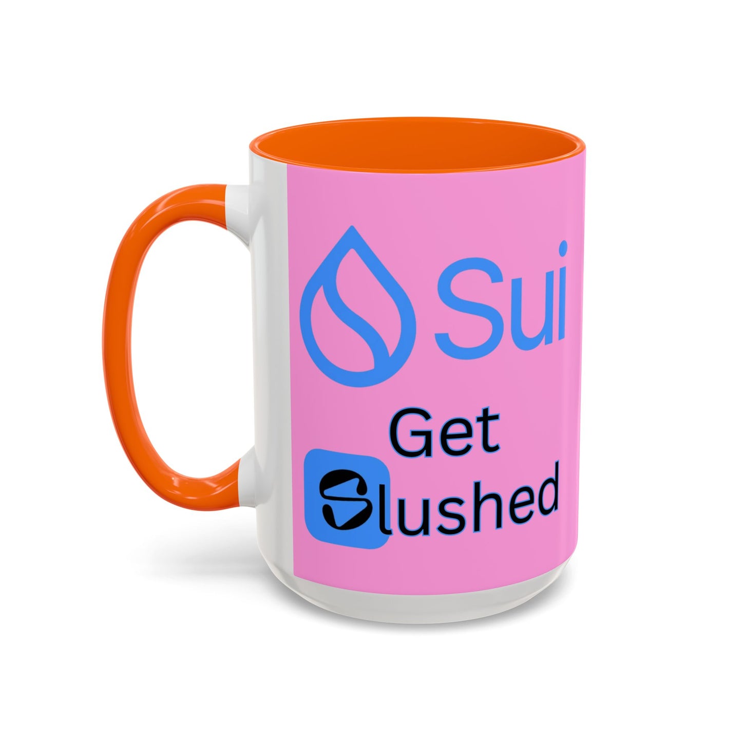 Sui: Get Slushed Pink Accent Mug by cypherpunkgear.com