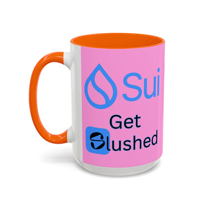 Sui: Get Slushed Pink Accent Mug by cypherpunkgear.com