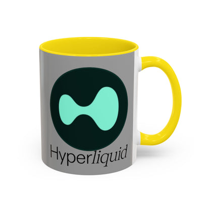 Hyperliquid Black font Grey Accent Mug by cypherpunkgear.com