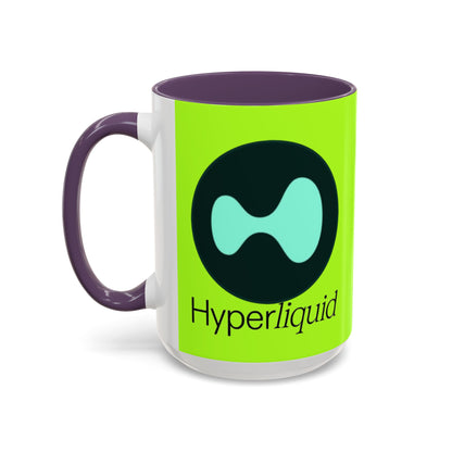 Hyperliquid Black font Green Accent Mug by cypherpunkgear.com