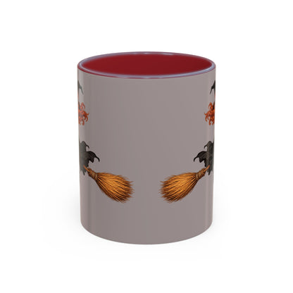 Hazel Hex Grey Accent Mug by CreepyCrafts.boo