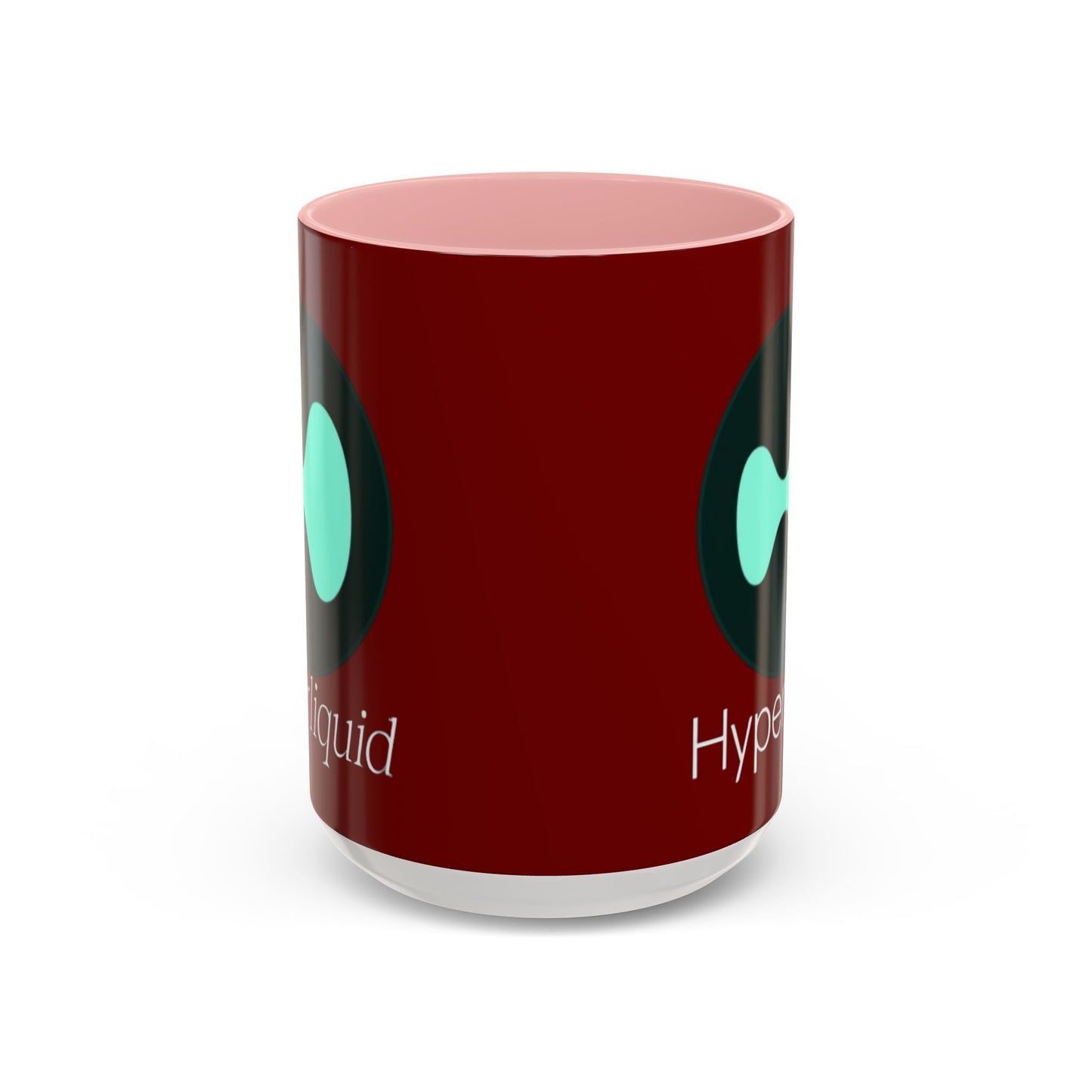 Hyperliquid White font Red Accent Mug by cypherpunkgear.com