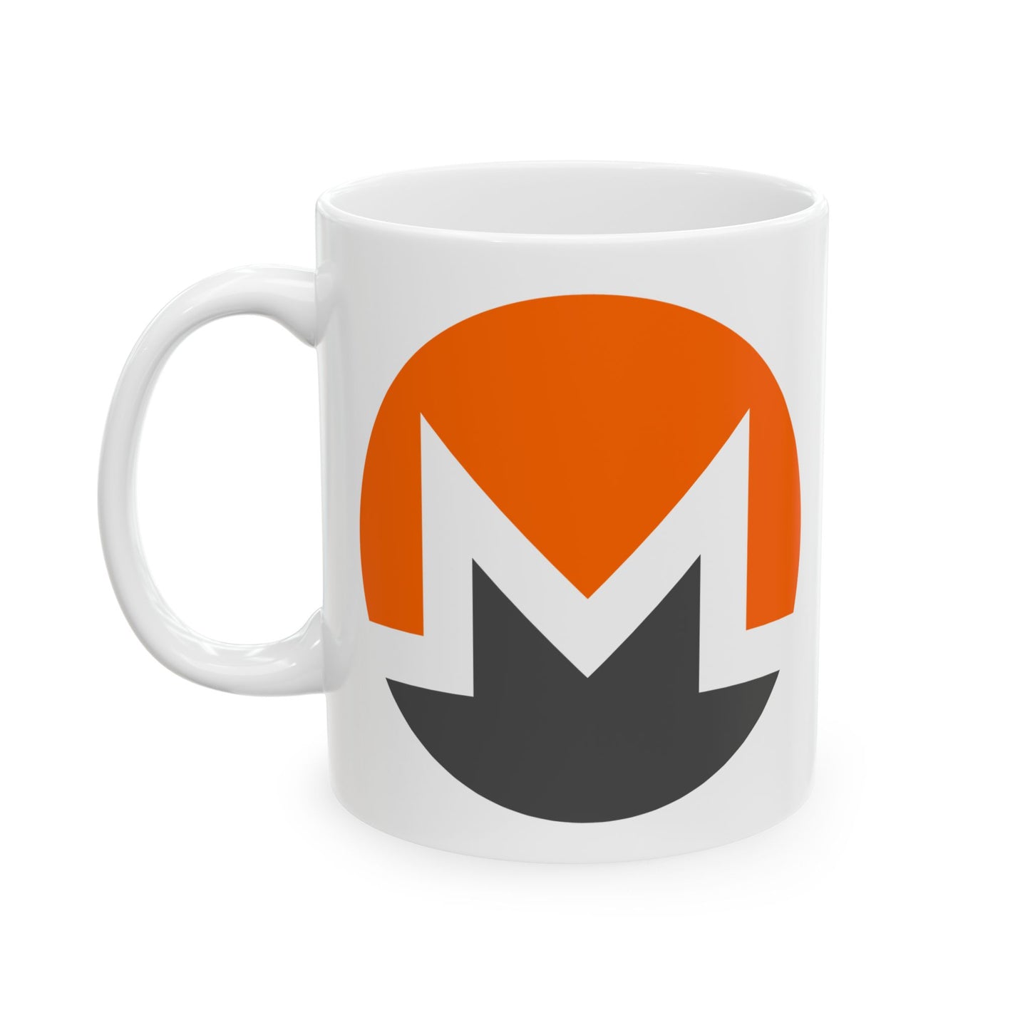 Monero (XMR) White Mug by cypherpunkgear.com