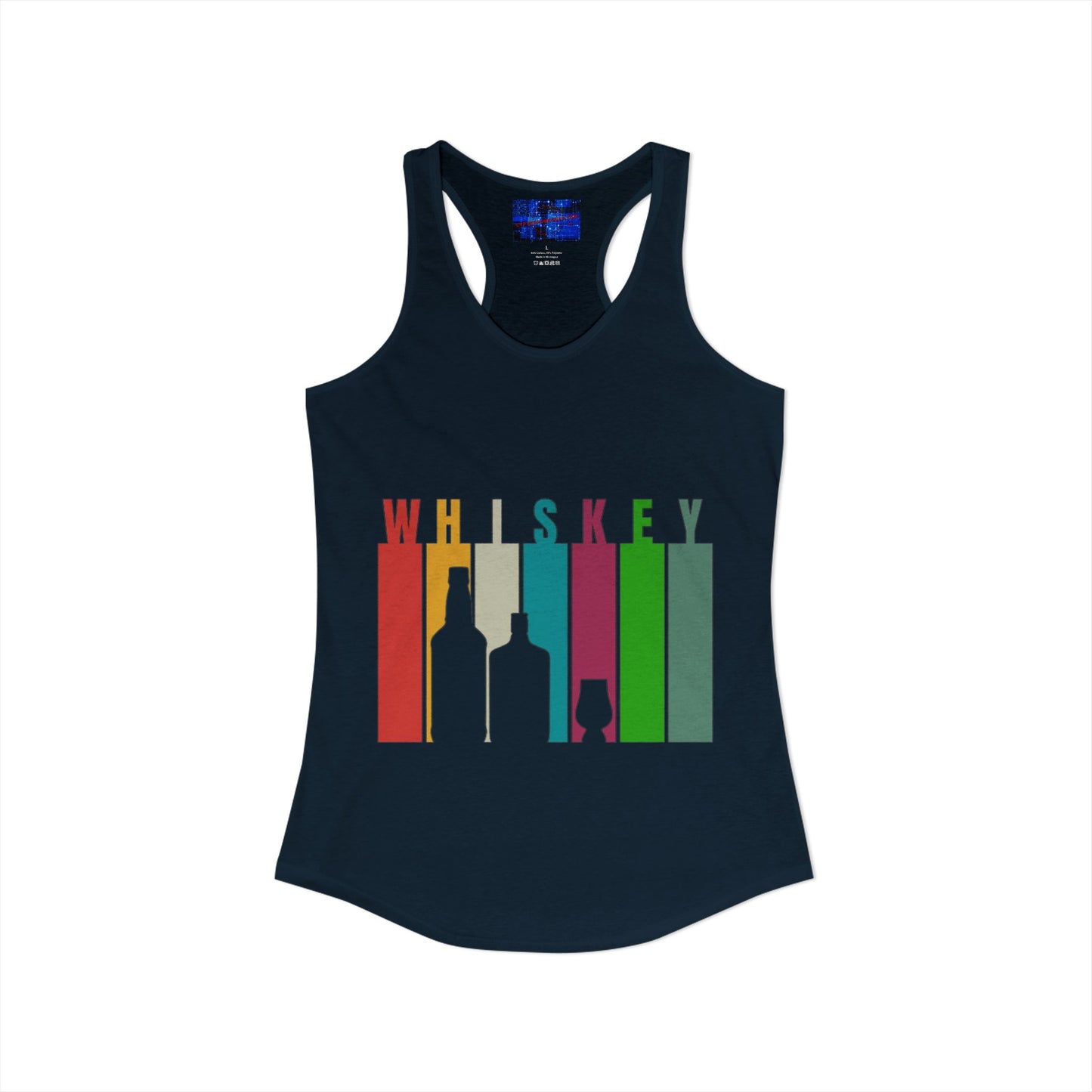 Whiskey spelled with an 'e' Women's Racerback Tank Top by cypherpunkgear.com