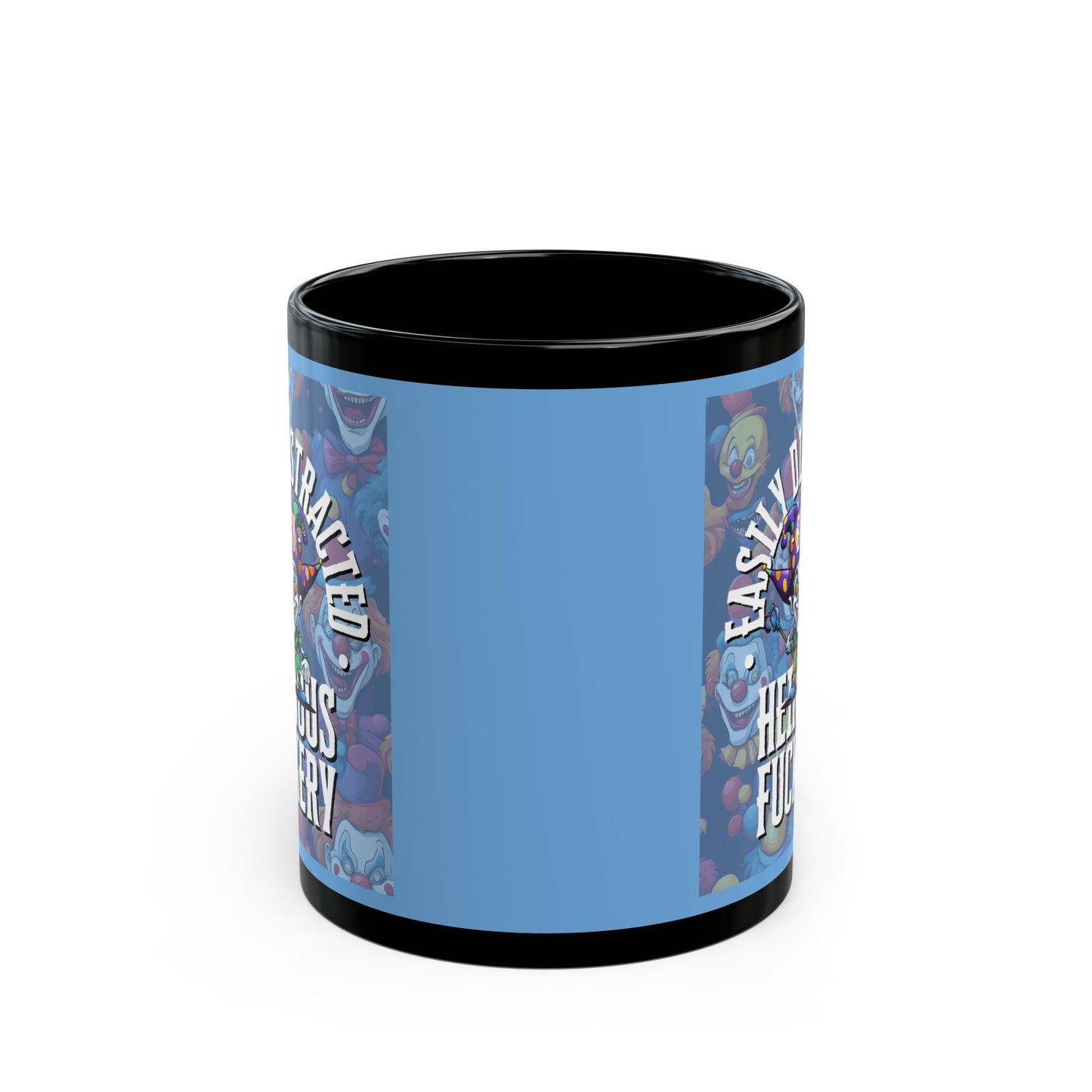 Easily Distracted by Heinous Fuckery Little Jincs Light Blue Mug by cypherpunkgear.com