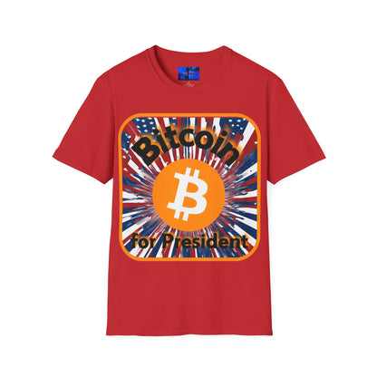 Bitcoin (BTC) for President USA LTcolors Unisex T-Shirt by cypherpunkgear