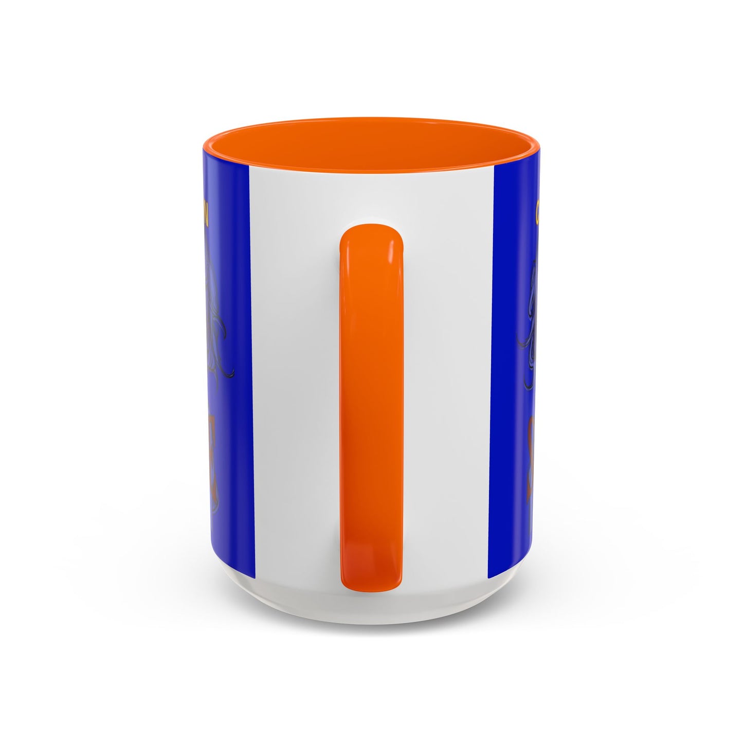 Caution, Savage Dark Blue Accent Mug by cypherpunkgear.com