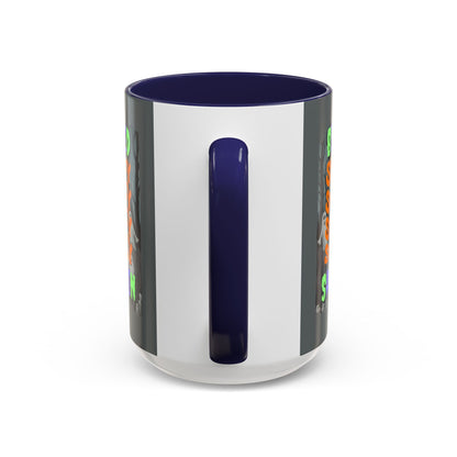 Spooky Blessed Samhain Ghost MXfont Accent Mug by cypherpunkgear