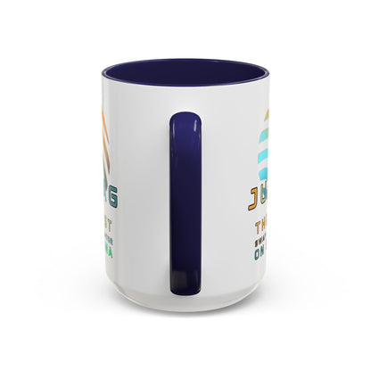 Jupiter (JUP) the best aggregator on Solana White Accent Mug by cypherpunkgear.com