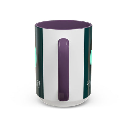Hyperliquid White font Dark Hyperliquid Accent Mug by cypherpunkgear.com