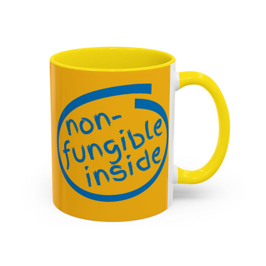 Non-Fungible Inside Yellow Accent Mug by cypherpunkgear.com
