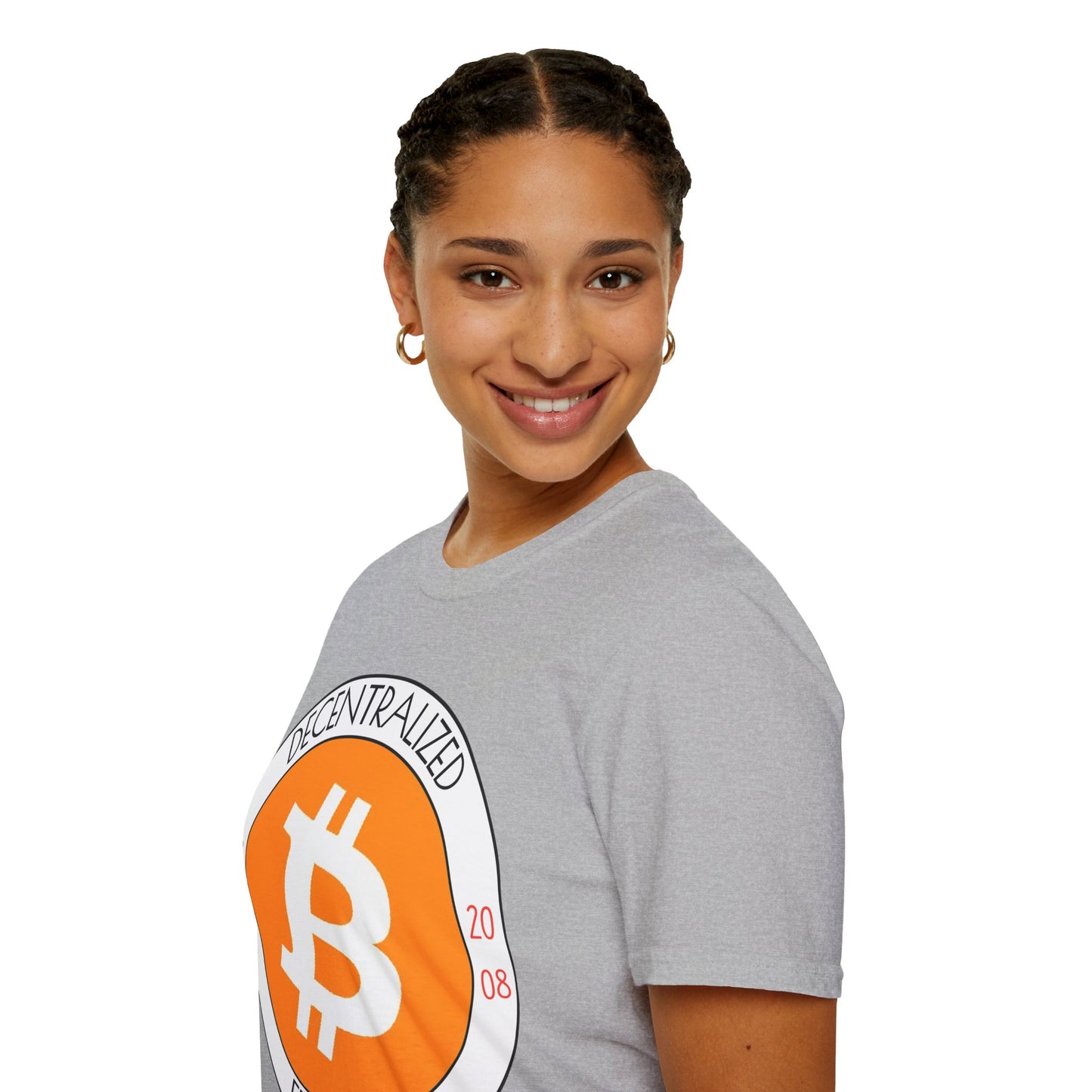 Bitcoin Decentralized Freedom LTcolors Unisex T-Shirt by cypherpunkgear