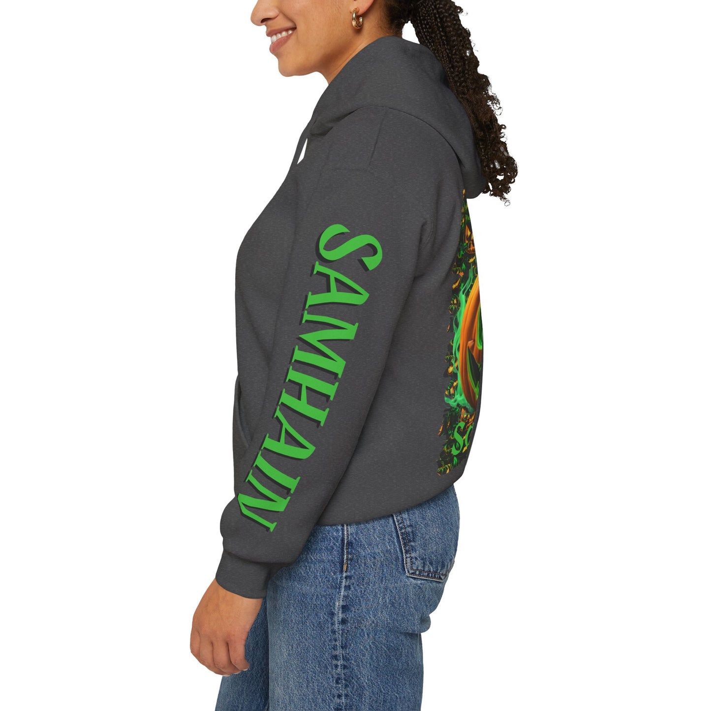 Blessed Samhain Green Jack Hoodie Unisex Hooded Sweatshirt by CreepyCrafts.boo