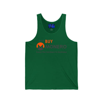 Don't buy Monero (XMR) Unisex Jersey Tank Top by cypherpunkgear.com