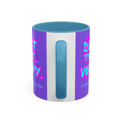 Don't Trust...Verify. Light Purple Accent Mug by cypherpunkgear.com
