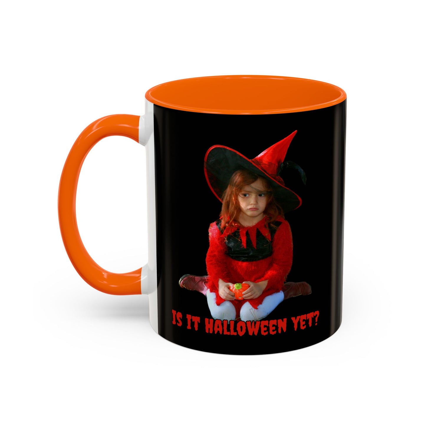 Is it Halloween yet? Black Accent Mug by CreepyCrafts.boo
