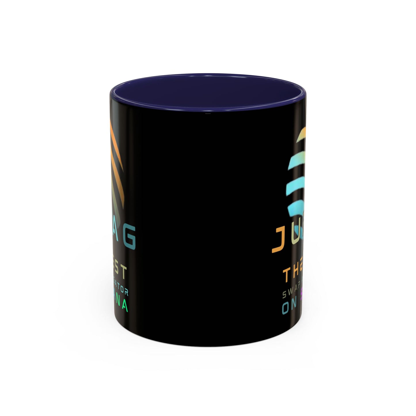 Jupiter (JUP) the best aggregator on Solana Black Accent Mug by cypherpunkgear.com
