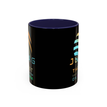 Jupiter (JUP) the best aggregator on Solana Black Accent Mug by cypherpunkgear.com