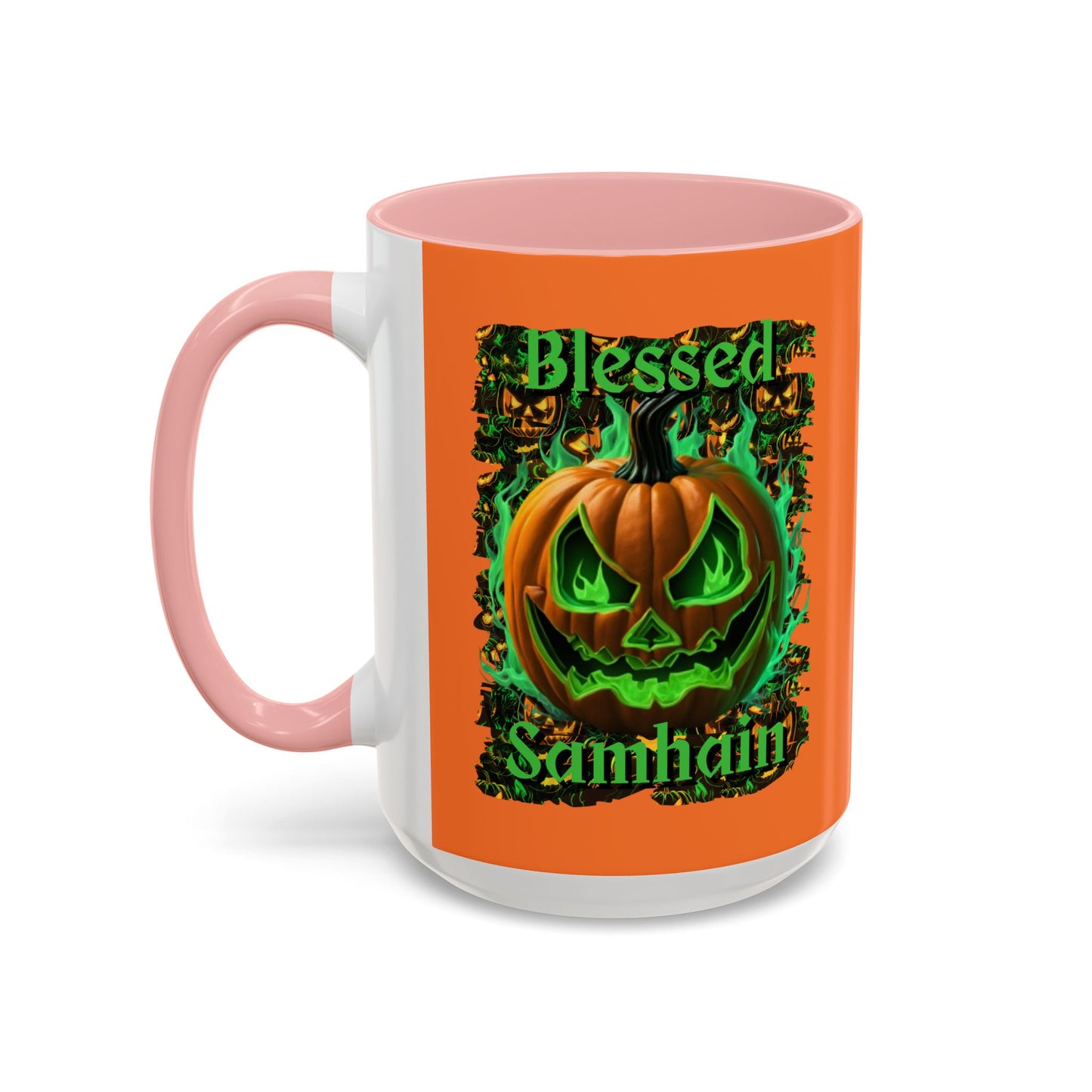 Blessed Samhain Green Jack Accent Mug by cypherpunkgear