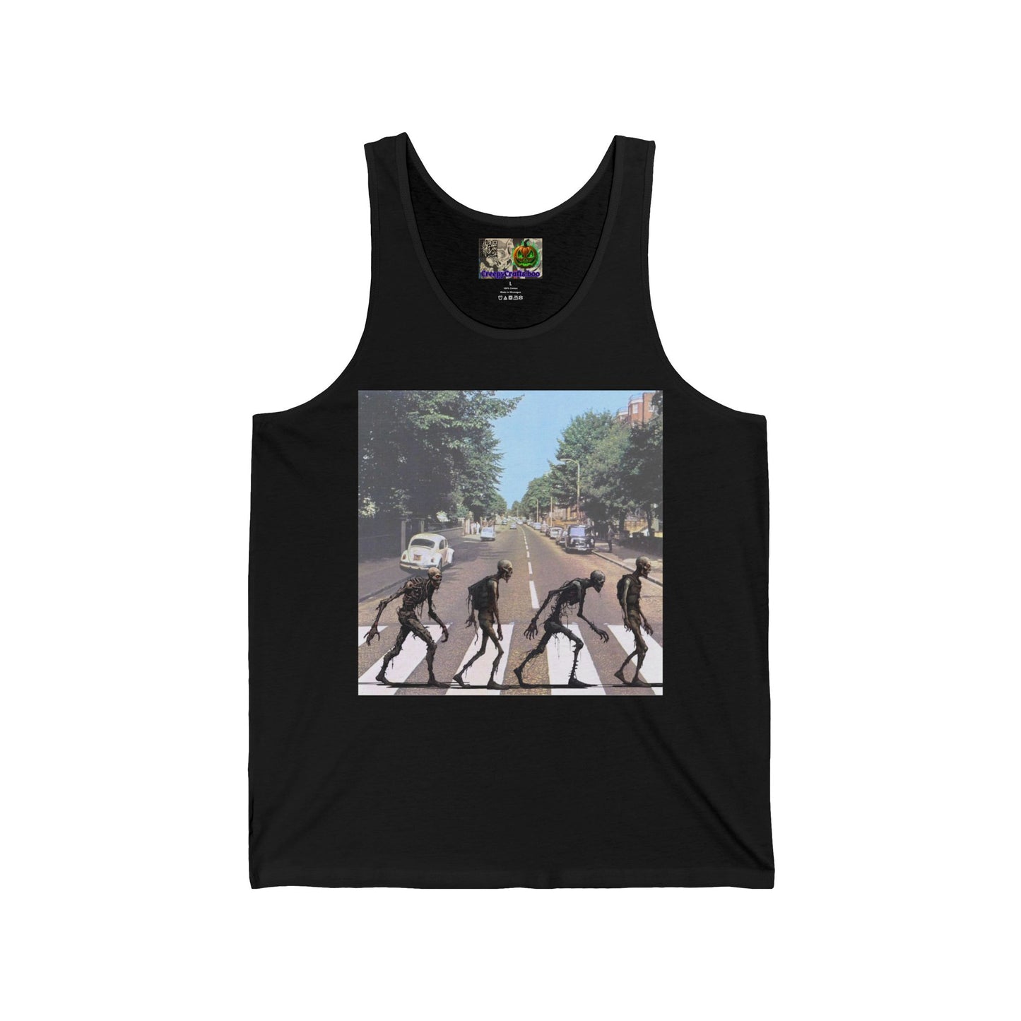 2-sided, Scabby Road Unisex Jersey Tank Top by CreepyCrafts.boo