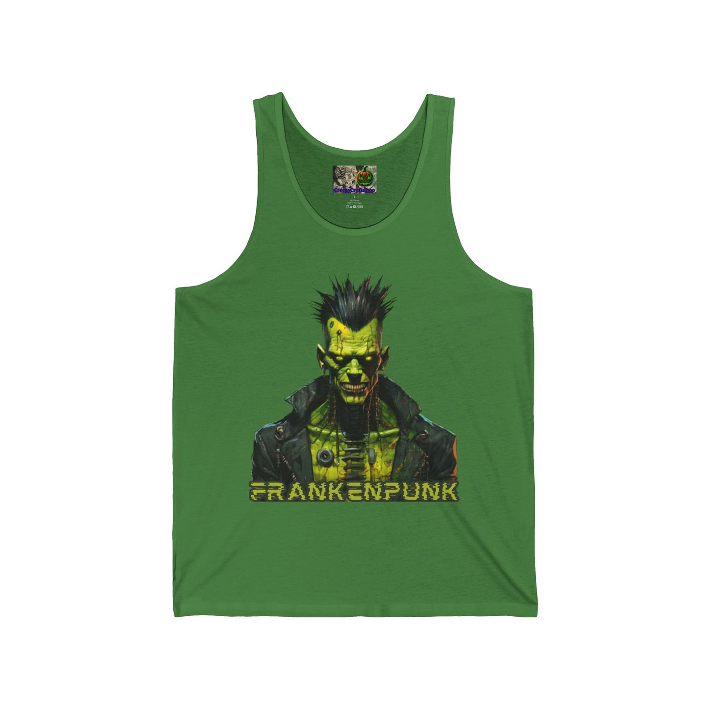 Frankenpunk Unisex Jersey Tank Top by CreepyCrafts.boo