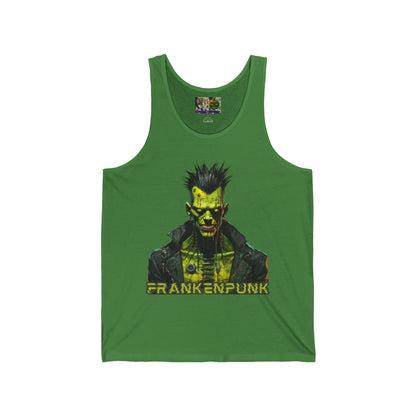 Frankenpunk Unisex Jersey Tank Top by CreepyCrafts.boo