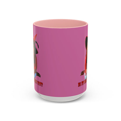 Is it Halloween yet? Pink Accent Mug by CreepyCrafts.boo