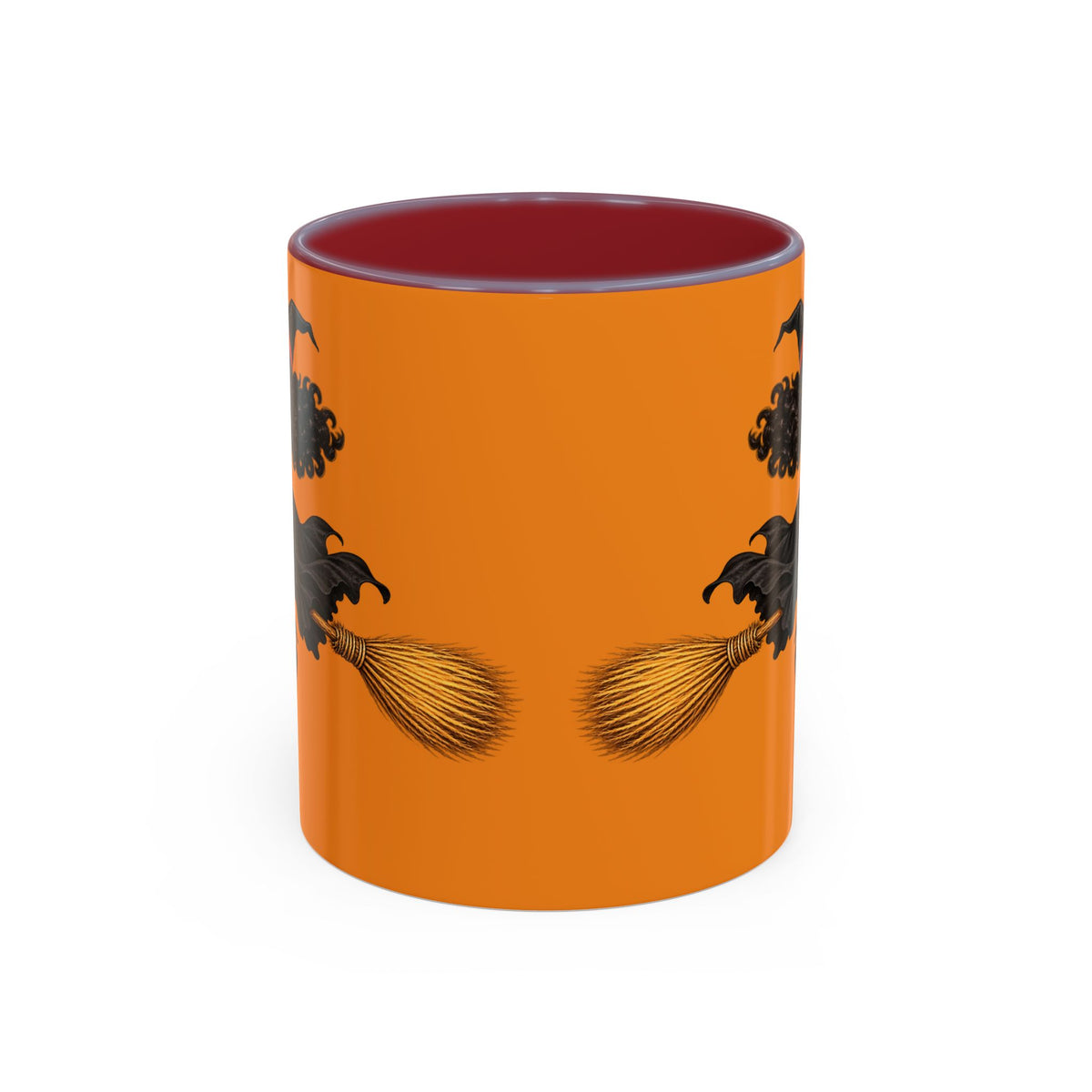 Velvet Vex Orange Accent Mug by CreepyCrafts.boo
