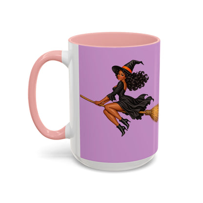 Velvet Vex Pink Accent Mug by CreepyCrafts.boo