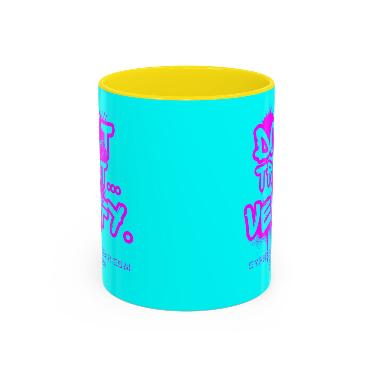 Don't Trust...Verify. Cyan Accent Mug by cypherpunkgear.com