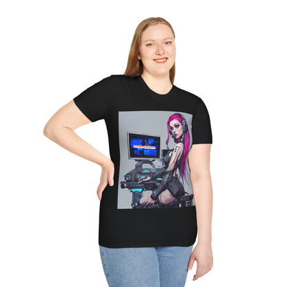 Netrunner Cyberpunk DKcolors Unisex T-Shirt by cypherpunkgear.com