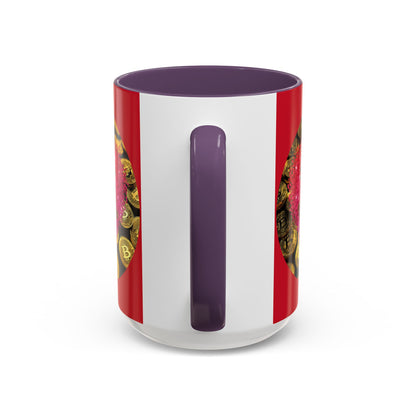 Bitcoin is My Valentine Red Accent Mug by cypherpunkgear.com